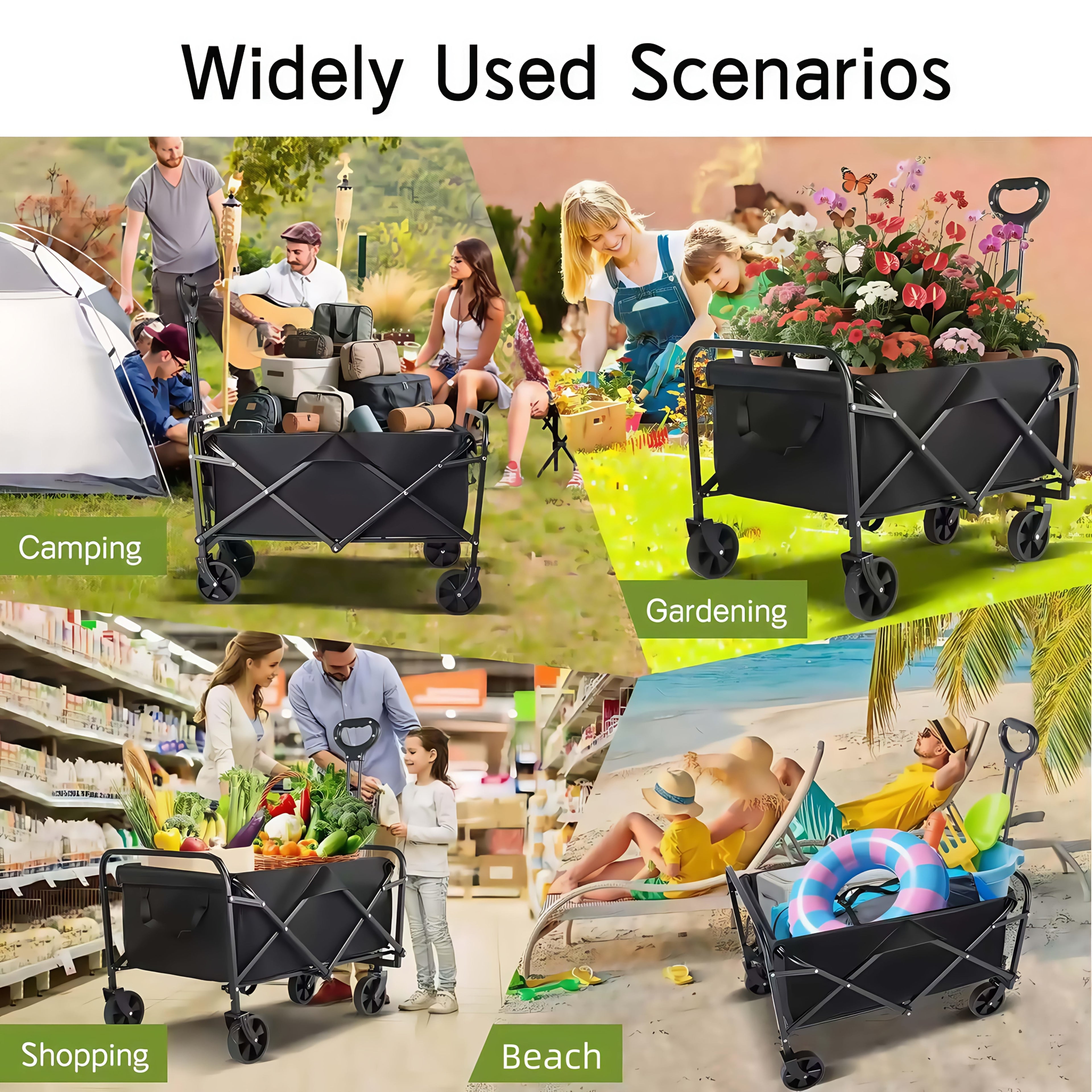 🛒 TitanHaul™ All-Terrain Folding Utility Cart