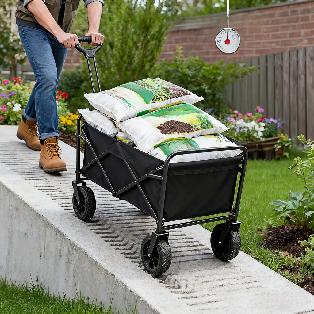 🛒 TitanHaul™ All-Terrain Folding Utility Cart