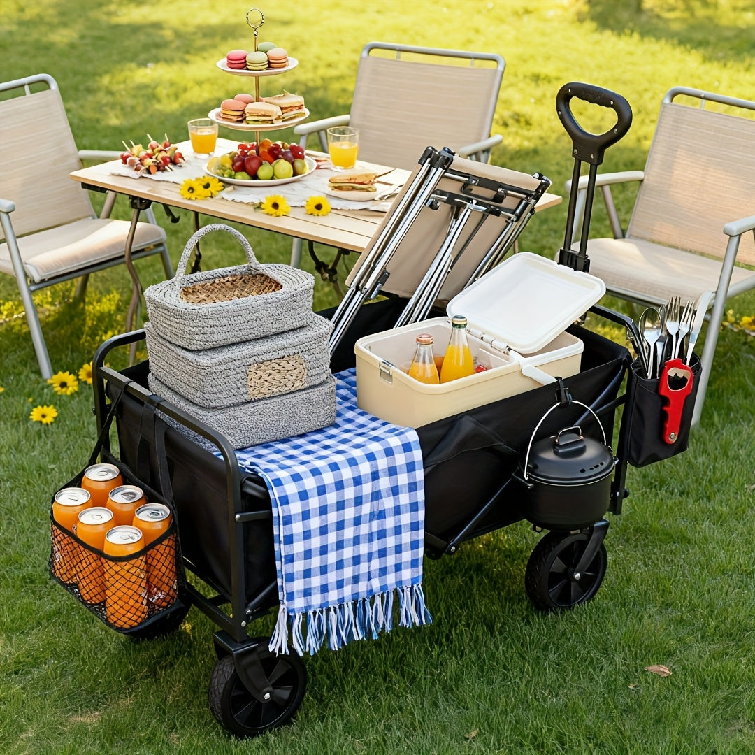 🛒 TitanHaul™ All-Terrain Folding Utility Cart
